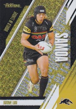 2024 NRL Traders Titanium - World In League Gold #WLG19 Jarome Luai Front